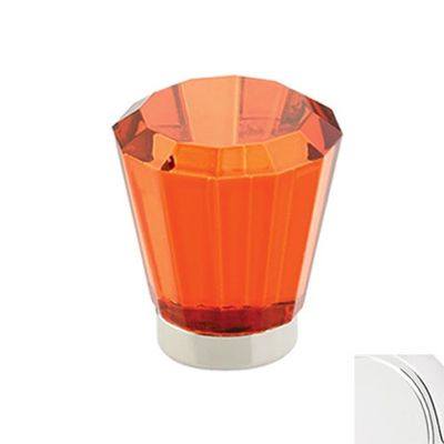 Emtek 86551 Brookmont Series 1-5/8 Inch Diameter Tangelo Crystal Designer Cabine, Polished Chrome