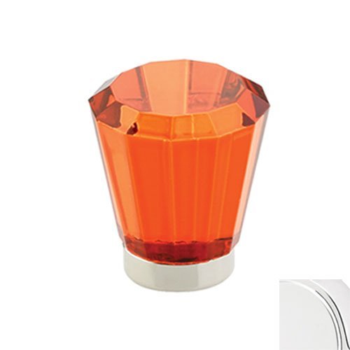 Emtek 86551 Brookmont Series 1-5/8 Inch Diameter Tangelo Crystal Designer Cabine, Polished Chrome