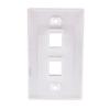 RiteAV CAT 6A 2 Port Shielded Cat6a Wall Plate 1 Gang Decorative White view 4
