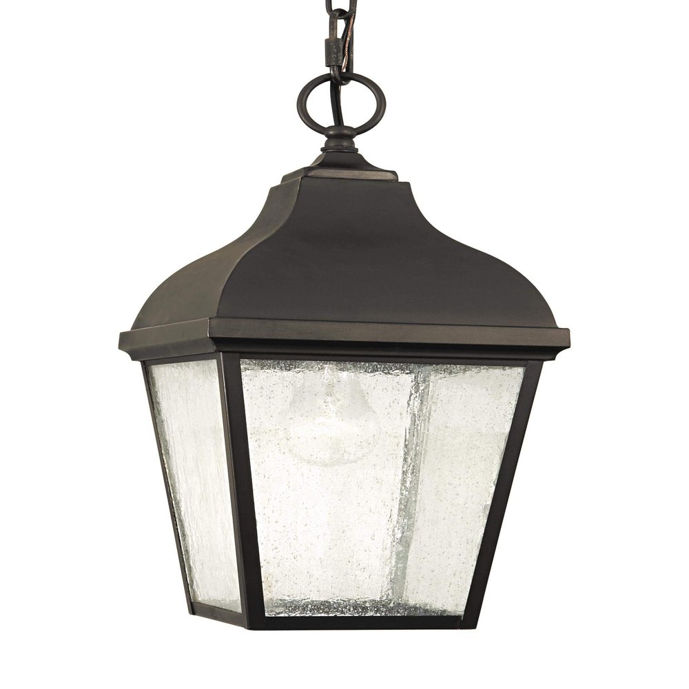 Feiss OL4011ORB Terrace Outdoor Lighting Pendant Lantern, 1-Light, 150watts, Bronze (8"W by 17"H)