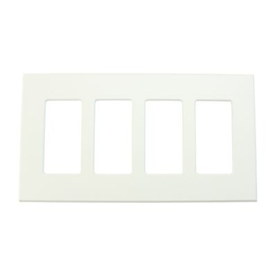 Lightolier Controls FB4SW Multi 4 Gang Faceplate Wall Plate, White