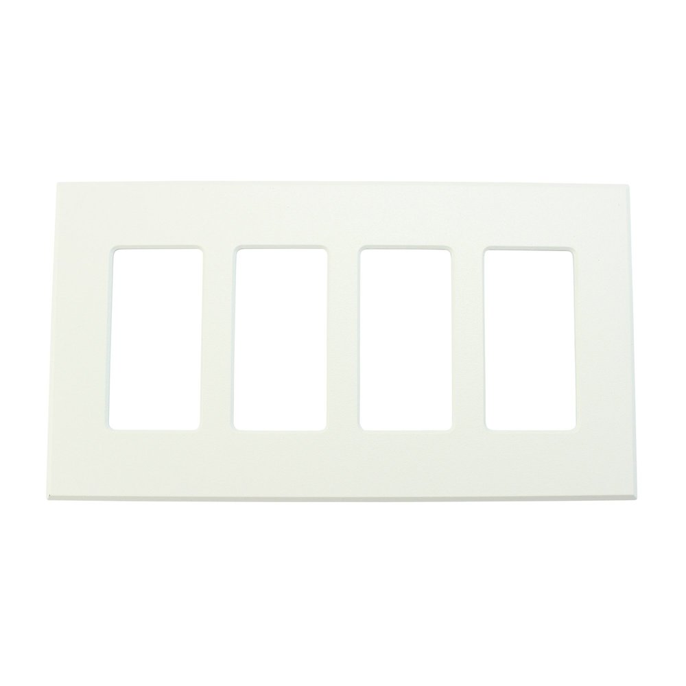 Lightolier Controls FB4SW Multi 4 Gang Faceplate Wall Plate, White