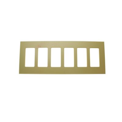 Lightolier Controls FB6SI Multi 6 Gang Faceplate Wall Plate, Ivory