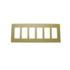 Lightolier Controls FB6SI Multi 6 Gang Faceplate Wall Plate, Ivory view 1