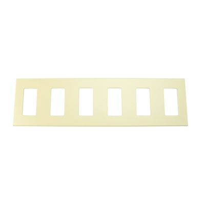 Lightolier Controls NFB6SI Multi 6 Gang Faceplate Wall Plate, Ivory