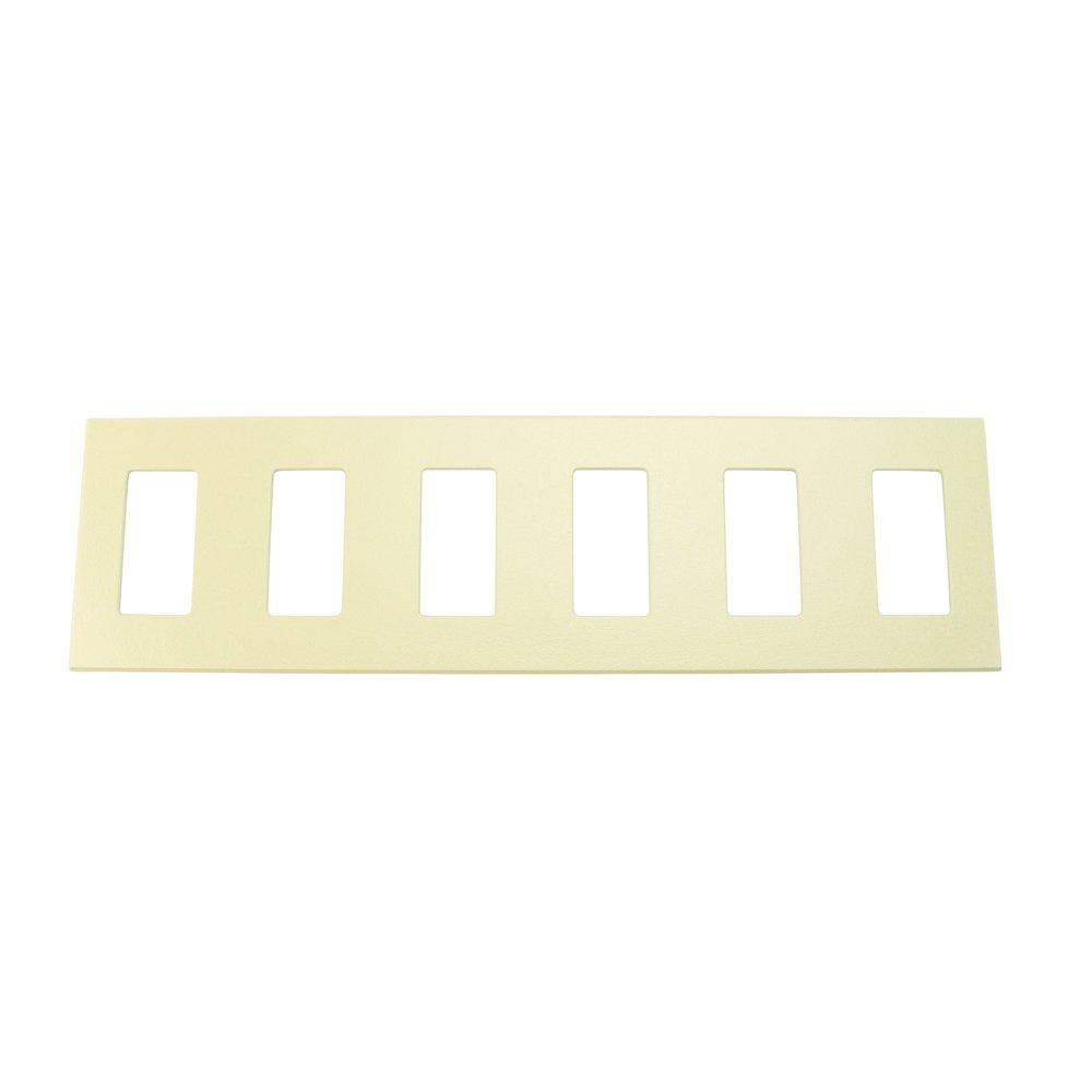 Lightolier Controls NFB6SI Multi 6 Gang Faceplate Wall Plate, Ivory
