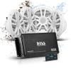 BOSS Audio Systems ASK904B.64 Marine Boat 6.5 inch Speakers and 4 Channel Amplifier - 500 High Output, Bluetooth Remote, USB and Auxiliary, Waterproof Pouch view 1
