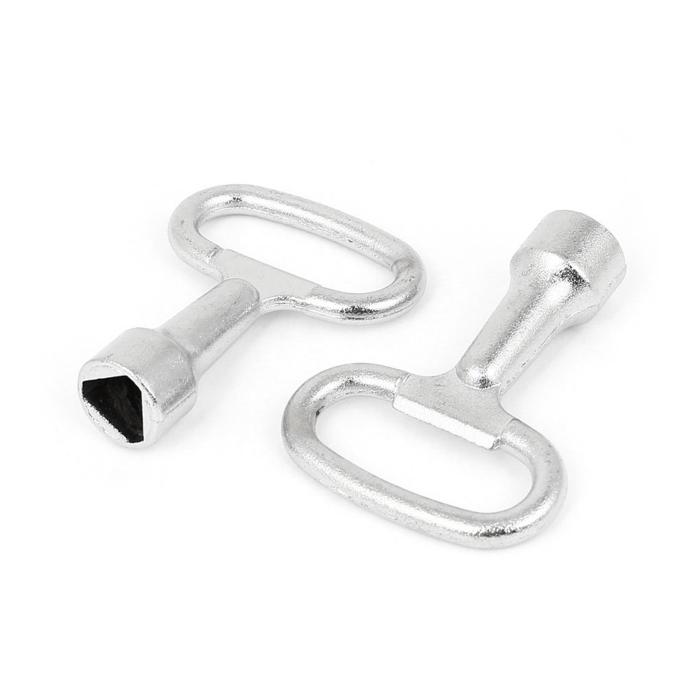 uxcell 2Pcs Metal Triangle Socket Spanner Key for 14x8x2mm Triangular Panel Lock