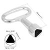 uxcell 2Pcs Metal Triangle Socket Spanner Key for 14x8x2mm Triangular Panel Lock view 2