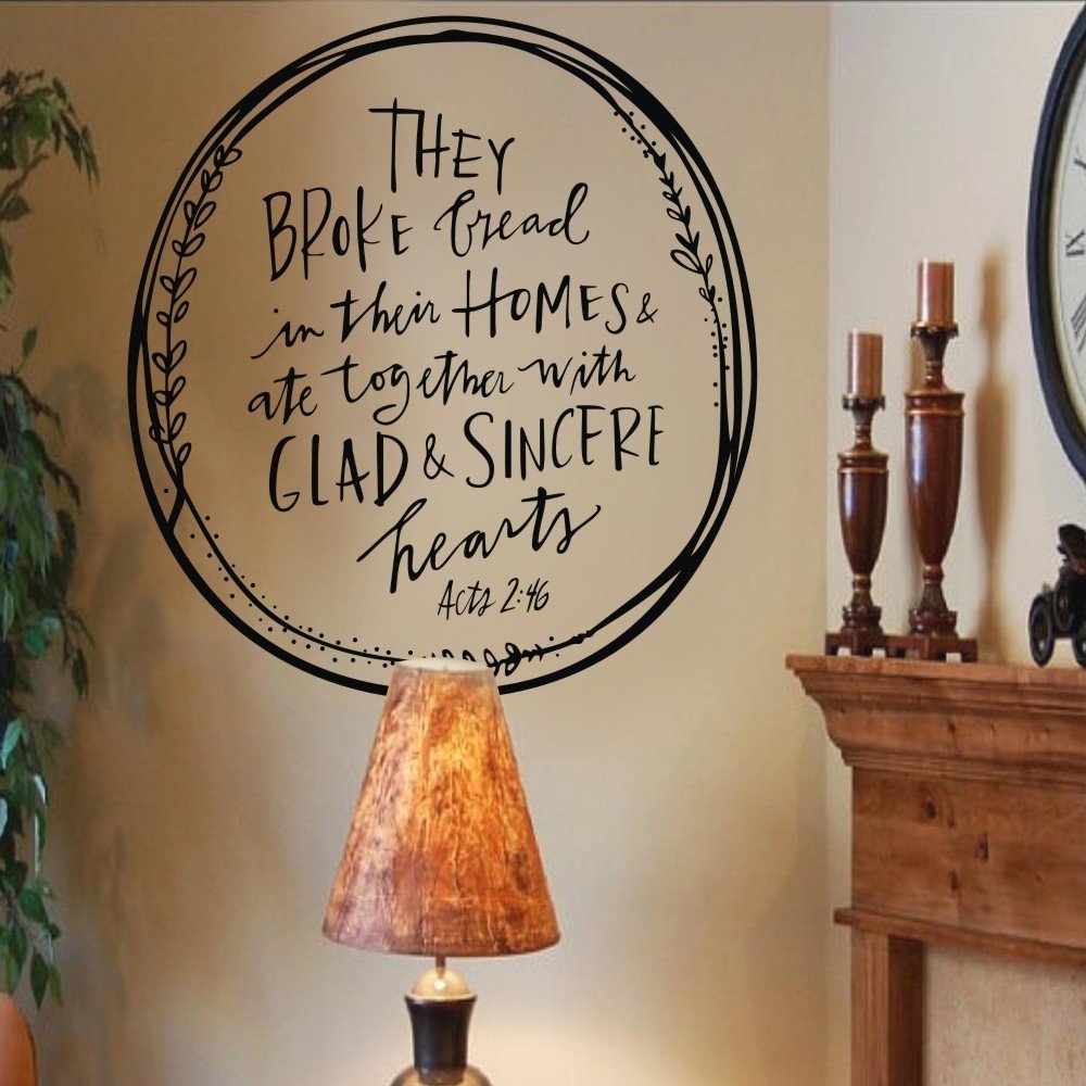 Bible Scripture Bread Wall Sticker-Religious Faith Nature Decor