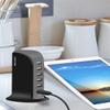 Aduro 40W 6-Port USB Desktop Charging Station Hub Wall Charger for iPhone iPad Tablets Smartphones with Smart Flow (Black/Grey) view 2