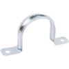 Morris Products Heavy Duty Rigid Pipe Strap 2 Holes 2-1/2 Inch - Secures Rigid, IMC Conduit - Zinc-Plated Steel - Reinforced Rib, Hole Snap-On Installation 1 Piece view 1
