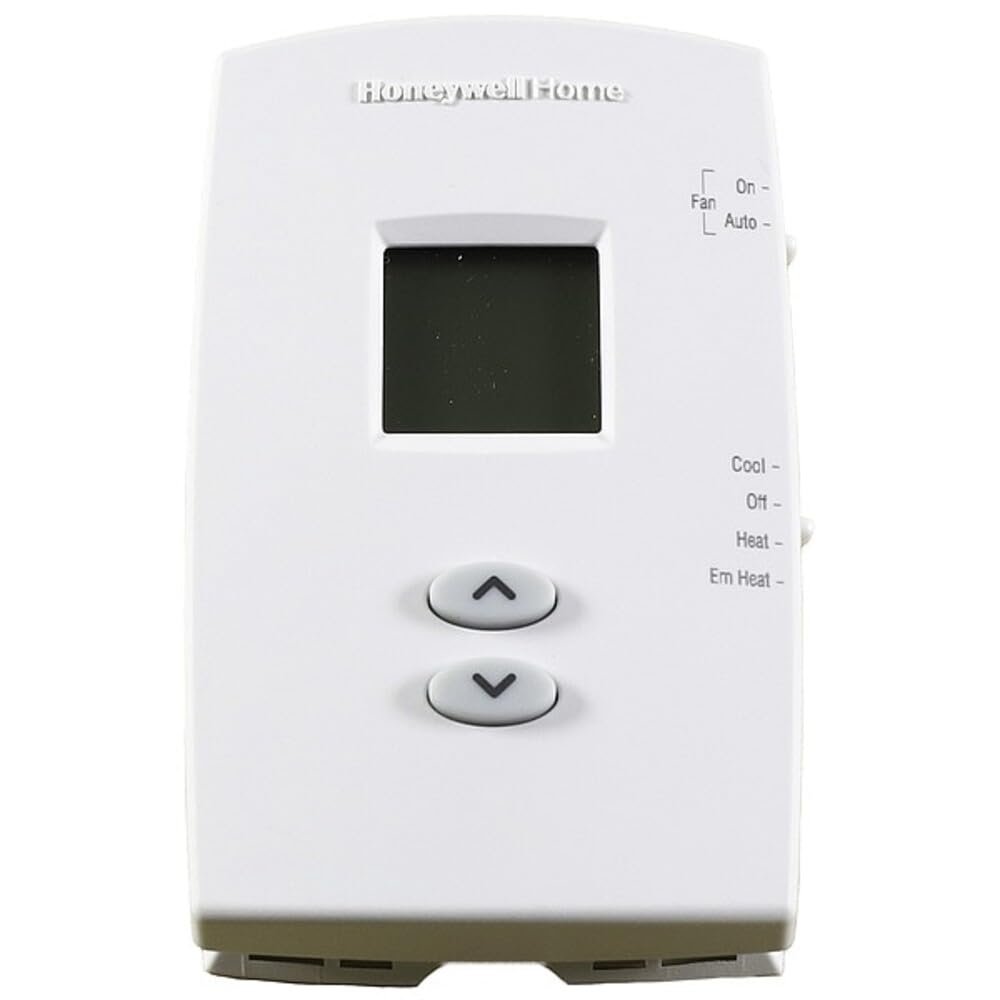 Honeywell TH1210DV1007 Pro 1000 Heat Pump Thermostat, Vertical, Non-Programmable, Premier White, Plastic, 4.688" x 1.125" x 2.875"