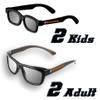 ED Family 4 Pack Cinema 3D Glasses KIT for LG 3D TVs - 2 Adult and 2 Kids Passive Circular Polarized 3D Glasses view 1