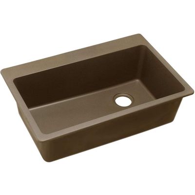 Elkay ELG13322MC0 Quartz Classic Mocha Single Bowl Drop-in Sink