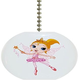 Pink Fairy Princess Ballerina Solid Ceramic Fan Pull