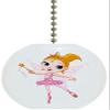Pink Fairy Princess Ballerina Solid Ceramic Fan Pull view 1