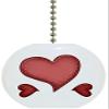 Polka Dot Hearts Country Solid Ceramic Fan Pull view 1