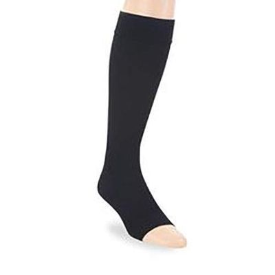 BSN Medical 115338 Jobst Compression Hose with Open Toe, Knee High, X-Large, 15-20mmHg, Classic Black