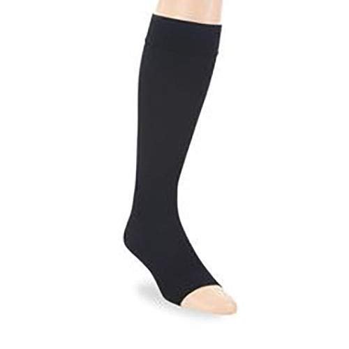BSN Medical 115338 Jobst Compression Hose with Open Toe, Knee High, X-Large, 15-20mmHg, Classic Black