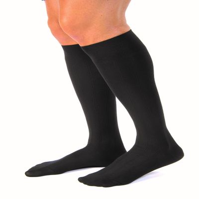 JOBST 113135 for Men Casual Knee High 30-40 mmHg Compression Socks, Closed Toe, X-Large, Black