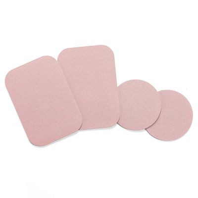 WixGear Mount Metal Plate with Adhesive for Magnetic Cradle-Less Mount - X4 Pack 2 Rectangle and 2 Round (Compatible with Magnetic mounts) (Rose Gold)