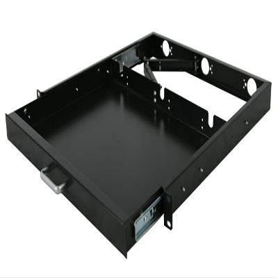 RAISING ELECTRONICS 1U Rack Mount Sliding Keyboard Tray Cantilever for Server Data Network Rack