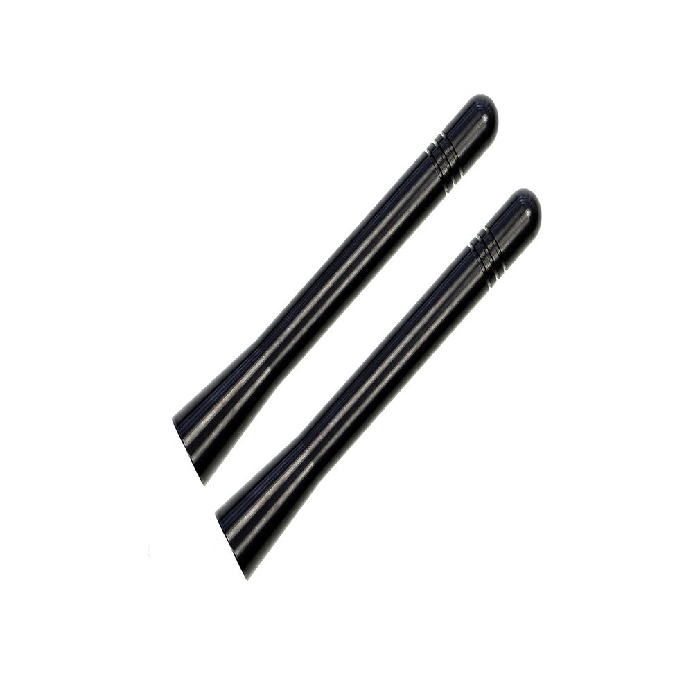 Made in USA - 4 Inch Black Aluminum Antenna for Harley Davidson Touring Road King Classic FLHRC (1994-2013) - 2 Pack