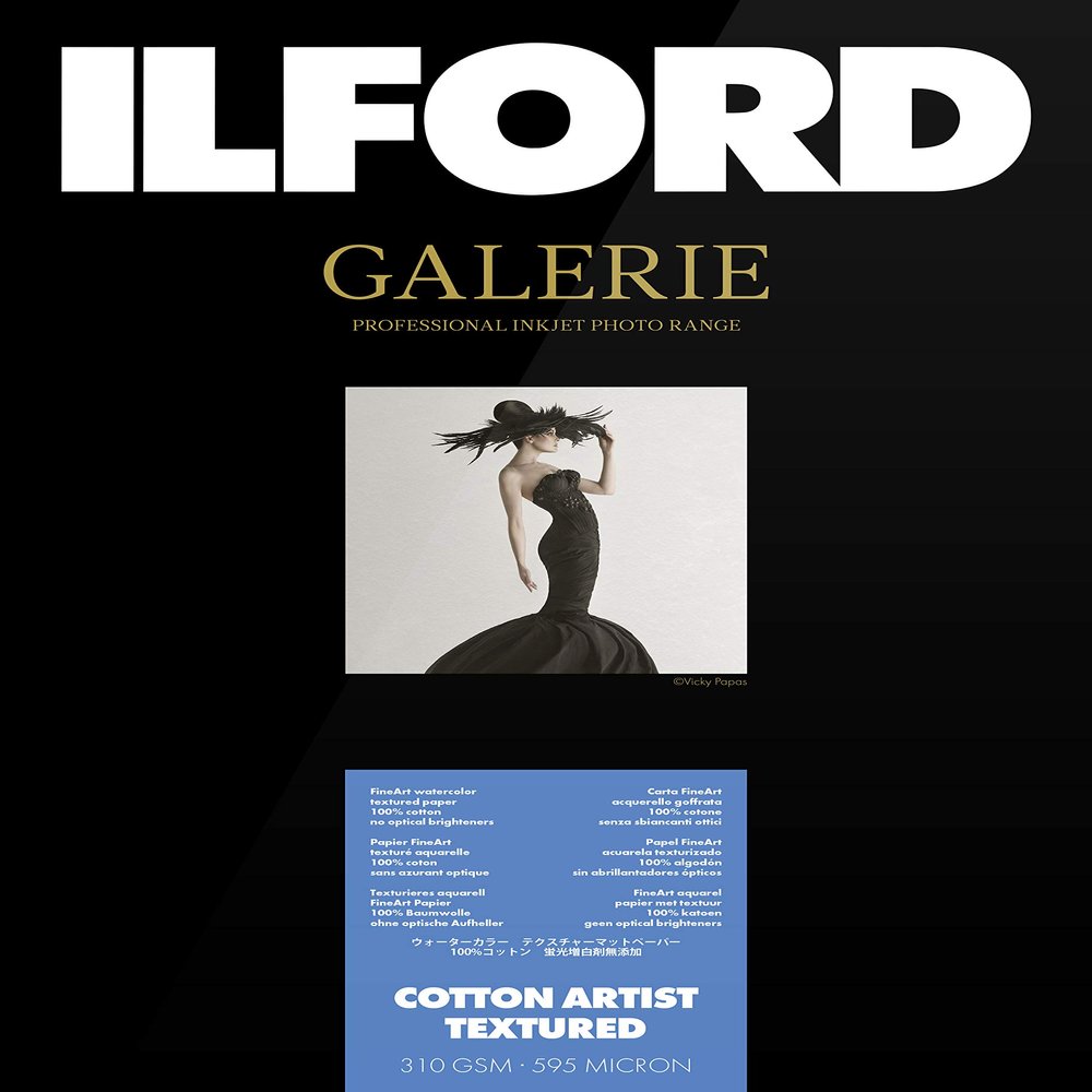 ILFORD 2004053 GALERIE Prestige Cotton Artist Textured - 13 x 19 Inches, 25 Sheets