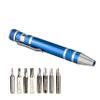 SWATOM 8 in 1 Mini Screwdriver Set Small Screwdrivers Pen Magnetic Repair Tools EDC Compact Precision Gadgets for Computer Eyeglasses Daily Home Improvement Use (Blue) view 1