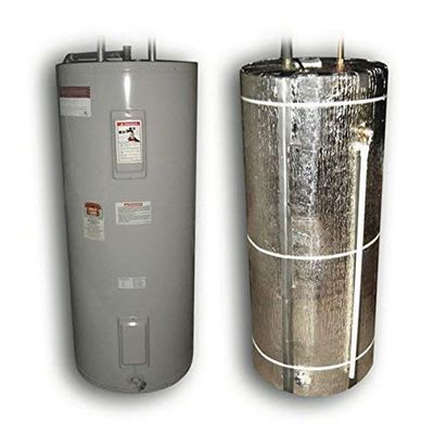 US Energy NASATECH "Non Fiberglass" Up to 80 Gallon Water Heater Insulation Jacket Kit (42sqft) (Made in the USA) Includes: Reflective Foam Core Insulation & Aluminum Foil Seam Tape