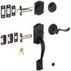 Schlage F62-CAM-ACC-RH Camelot Right Hand Double Cylinder Handleset with Accent, Matte Black view 1