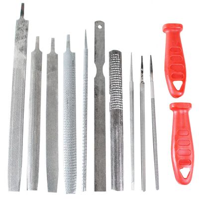 ARTESIA TOOL 12 Piece Professional File Set | 10 Files & 2 Interchangeable Handles | Diverse Shapes | Vinyl Case | 10" (25.4 cm) to 6" (15.2 cm) Lengths | Comprehensive Tool Collection