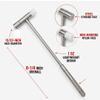 1 Ounce all Metal Steel/Nylon Head Hammer / Mallet With Textured Handle by Hawk view 2