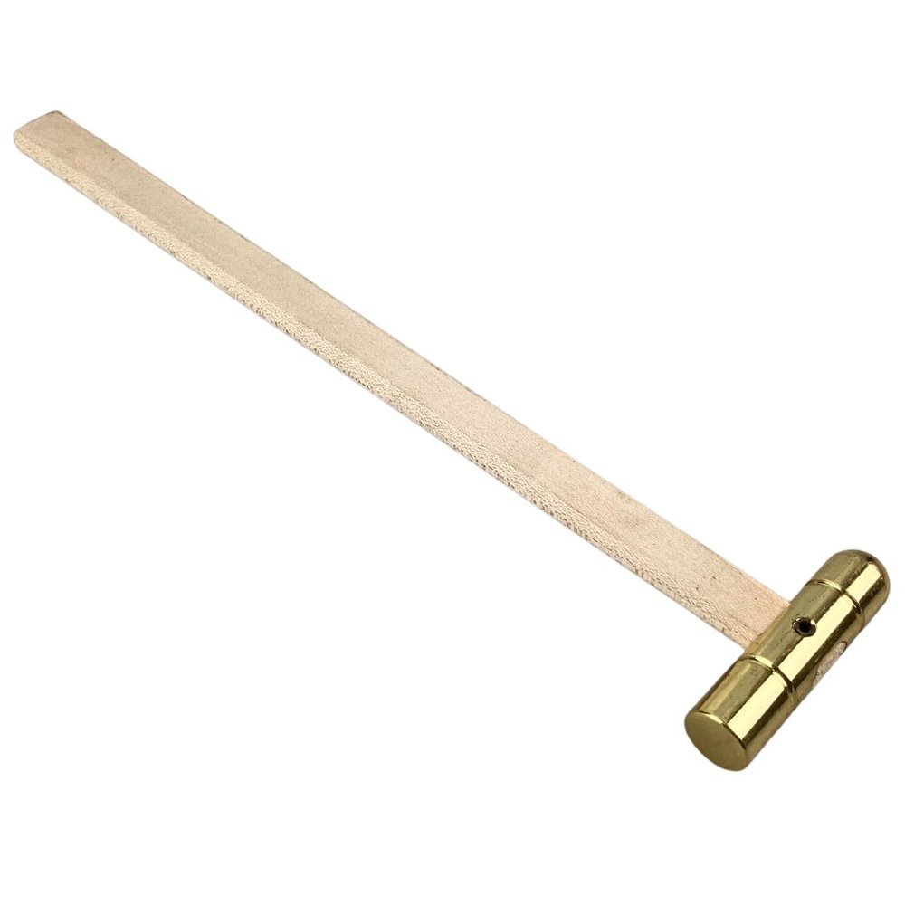 BENCH WIZARD 8.5" Brass Head Hammer | 1/2" Dome And Flat Striking Surfaces | 2.4 Ounce Hammer | Great For Shaping, Forming, and Flattening All Kinds of Metals