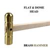 BENCH WIZARD 8.5" Brass Head Hammer | 1/2" Dome And Flat Striking Surfaces | 2.4 Ounce Hammer | Great For Shaping, Forming, and Flattening All Kinds of Metals view 2