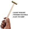 BENCH WIZARD 8.5" Brass Head Hammer | 1/2" Dome And Flat Striking Surfaces | 2.4 Ounce Hammer | Great For Shaping, Forming, and Flattening All Kinds of Metals view 3