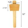 ARTESIA TOOL | Large Wooden Mallet | 2.25" (5.7 cm) x 2 7/8" (7.3 cm) Surface | For Carpentry & Masonry | Solid Wood view 2