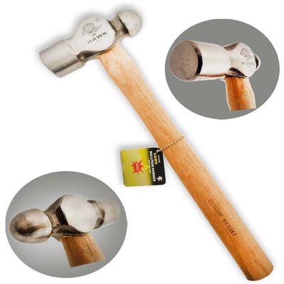 ARTESIA TOOL 14-5/8" (36.8 cm) Ball Pein Hammer | 32 oz Weight | Solid Steel Head | Genuine 12.5" (31.8 cm) Hickory Handle | Metalwork & Jewelry Making Essential Tool