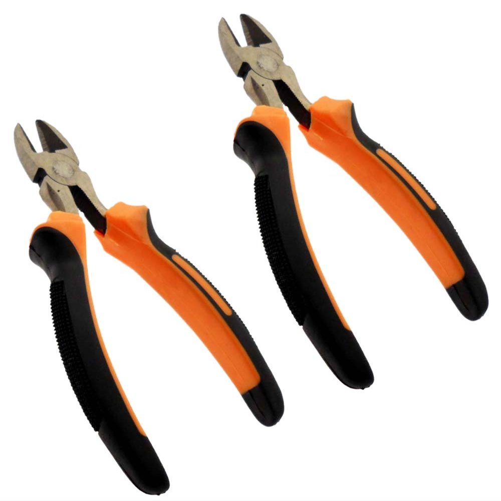 JEWEL TOOL 6.5" (16.5 cm) Side Cutter Pliers | Pack of 2 | Heavy Duty & Easy-Grip Handles