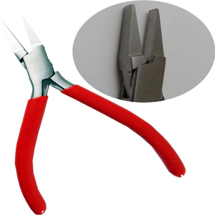 Jewel Tool 5" (12.7 cm) Stainless Steel Flat Nose, Box Joint Pliers | Double Spring Action for Easy Use