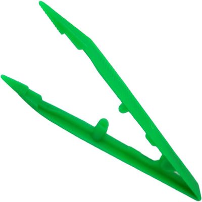 JEWEL TOOL (4 Pack) 4" Green Plastic Tweezers | Durable and Versatile Precision Tools for Electronics and Crafting