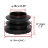 Flyshop Black Chair Table Legs 19 mm, 3/4" Outside Diameter Plastic End Caps Round Ribbed Tube Inserts 10 PCS view 2