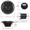 BOSS Audio Systems MCKGB350B.6 Weatherproof Marine Gauge Receiver and Speaker Package - IPX6 Receiver, 6.5 Inch Speakers, Bluetooth Audio, USB, MP3, AM/FM, NOAA Weather Band Tuner, No CD Player view 2