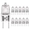 BOGAO G8 Light Bulbs 20Watt 120Volt Halogen Light Bulb G8 Base Bi-Pin Shorter 1-3/8" (1.38") Length 20W T4 JCD Warm White Under Cabinet Puck Lighting Replacements,10Pack view 1
