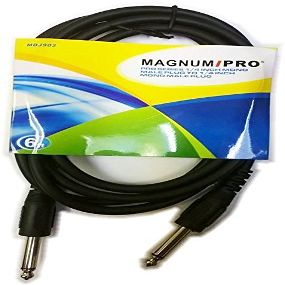 MAGNUM PRO MDJ902 PRO Series 6ft 1/4 Inch Mono Male Plug to 1/4 Inch Mono Male Plug Cable