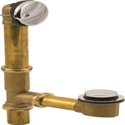 National Brand Alternative bd1523 Toe Touch Waste and Overflow Brass