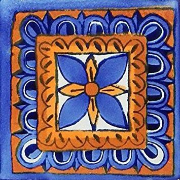 40 Mexican Talavera Tiles Hand Painted 6"x6" Stairs Backsplash