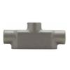 Crouse-Hinds TB28 Type TB Conduit Body, 3/4 in Hub, 8, Feraloy Iron Alloy, Electro Galvanized view 1