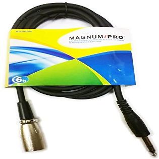 Magnum Pro MDJM206 PRO Series 6ft XLR Male Plug to 1/4 Inch Stereo Male Plug